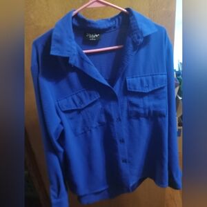Blue Button Up